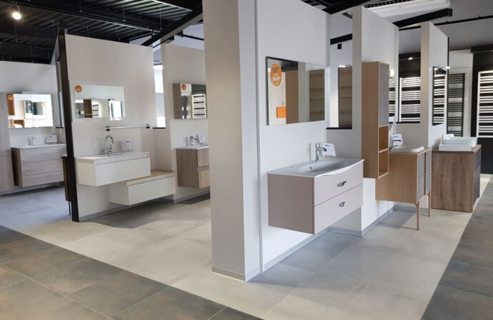 Espace Sanitaire dans le showroom Nicodeme Aubade 